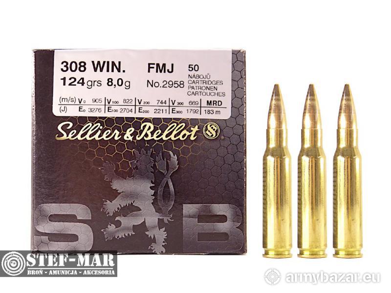 Amunicja S&B .308 Win. FMJ 8g. (50 Szt.) [C17-