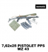 7,62x25 PISTOLET PPS WZ 43 